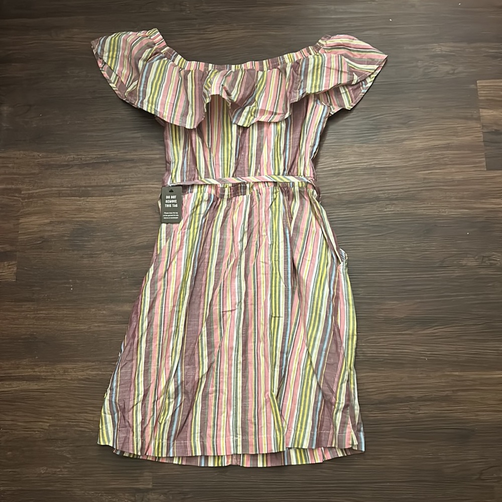 Express Ruffle Off the Shoulder Mini Dress - Picture 2 of 5